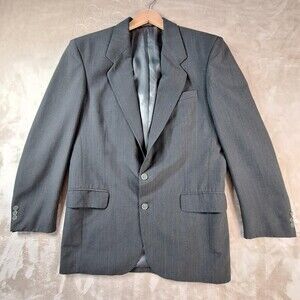 Vintage Ron Chereskin Suit Jacket Mens 46L Gray Two Button Ventless Sport Coat